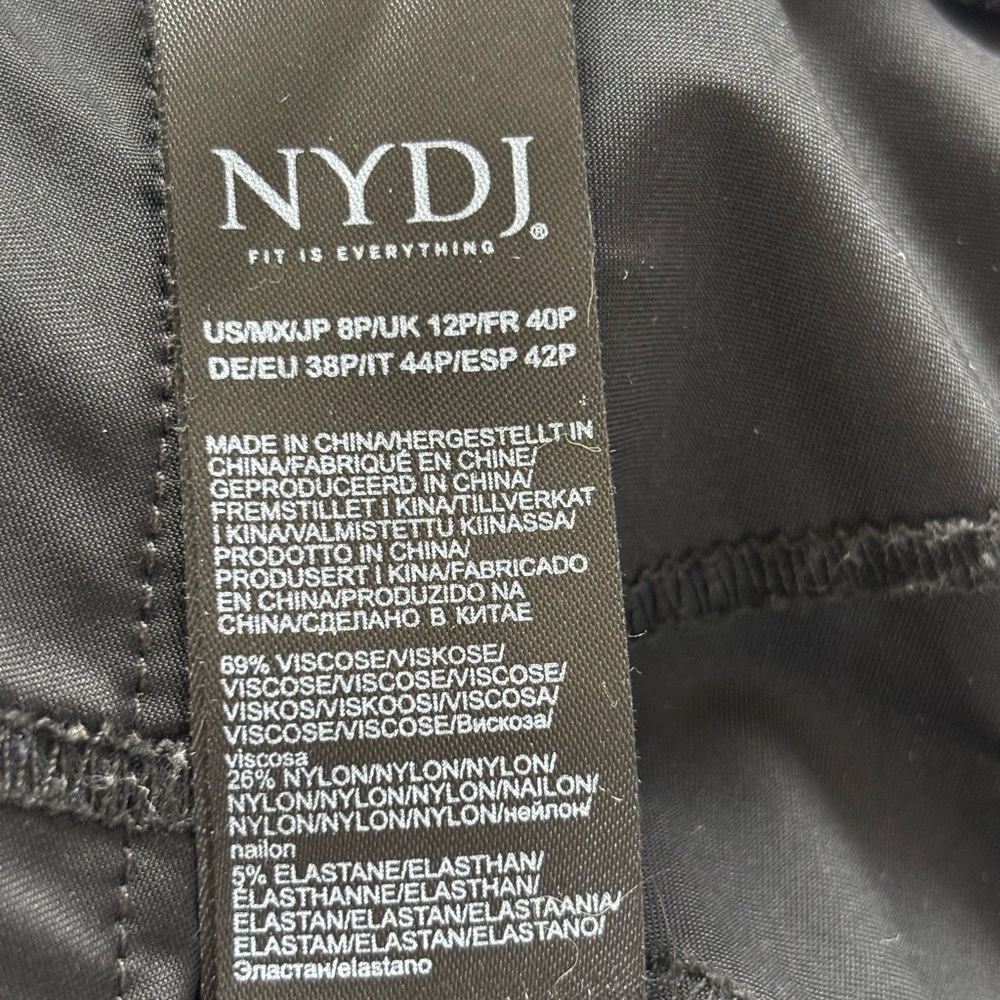 NYDJ Black classic trouser pant with  Sculpt Her technology 8P - Picture 7 of 8